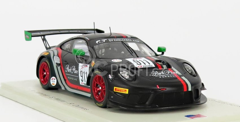 Spark-model Porsche 911 991 Gt3 R Team Park Place Motorsports N 911 3rd 8h Californie 2019 M.jaminet - S.muller - R.dumas 1:43 Černá Červená