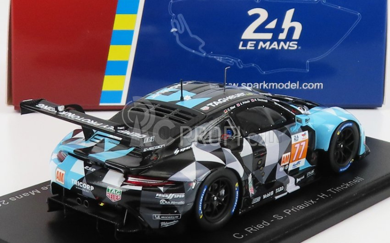 Spark-model Porsche 911 991 Rsr-19 4.2l Team Dempsey Proton Racing N 77 24h Le Mans 2022 C.ried - S.priaulx - H.tincknell 1:43 Šedá Černá Světle Modrá