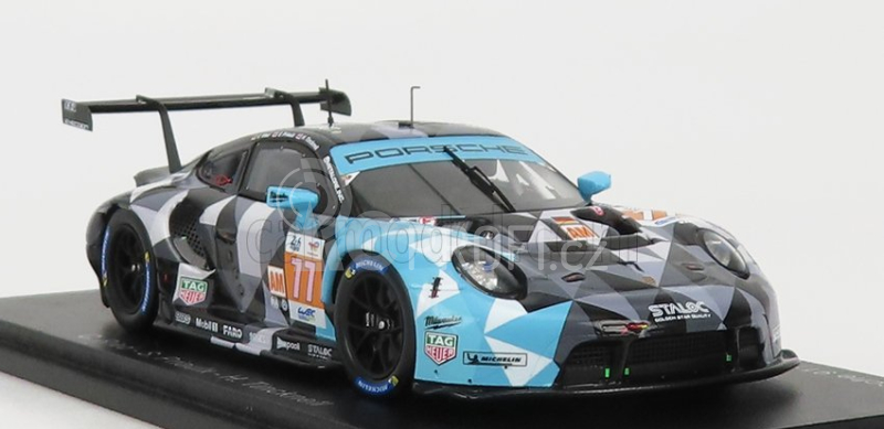 Spark-model Porsche 911 991 Rsr-19 4.2l Team Dempsey Proton Racing N 77 24h Le Mans 2022 C.ried - S.priaulx - H.tincknell 1:43 Šedá Černá Světle Modrá