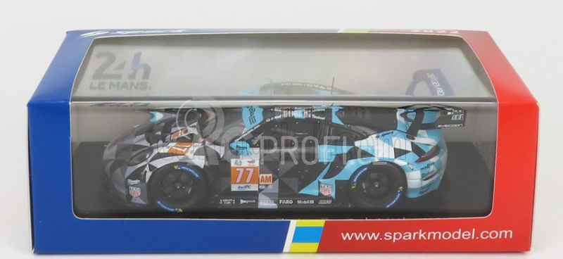 Spark-model Porsche 911 991 Rsr-19 4.2l Team Dempsey Proton Racing N 77 24h Le Mans 2022 C.ried - S.priaulx - H.tincknell 1:43 Šedá Černá Světle Modrá