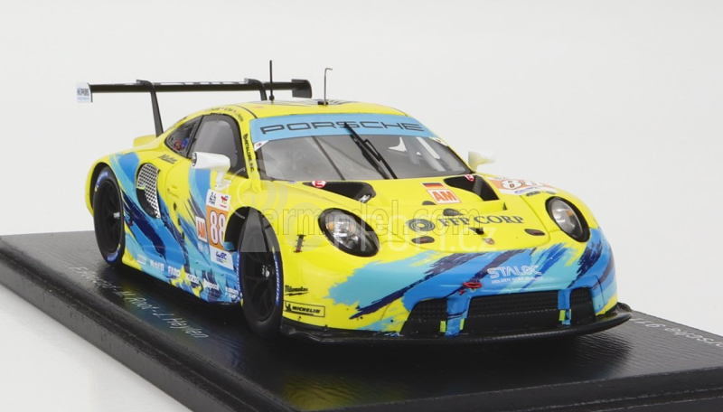 Spark-model Porsche 911 991 Rsr-19 4.2l Team Dempsey Proton Racing N 88 24h Le Mans 2022 F.poordad - M.root - J.heylen 1:43 Žlutá Světle Modrá