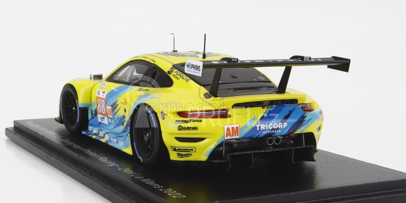 Spark-model Porsche 911 991 Rsr-19 4.2l Team Dempsey Proton Racing N 88 24h Le Mans 2022 F.poordad - M.root - J.heylen 1:43 Žlutá Světle Modrá