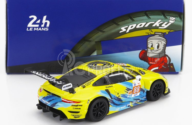 Spark-model Porsche 911 991 Rsr-19 4.2l Team Dempsey Proton Racing N 88 24h Le Mans 2022 F.poordad - M.root - J.heylen 1:64 Žlutá Světle Modrá