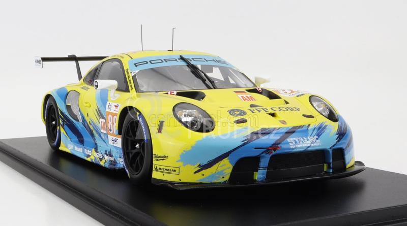 Spark-model Porsche 911 991 Rsr-19 4.2l Team Dempsey Proton Racing N 88 24h Le Mans 2022 F.poordad - M.root - J.heylen - Con Vetrina - With Showcase - Special Box 1:18 Žlutá Světle Modrá