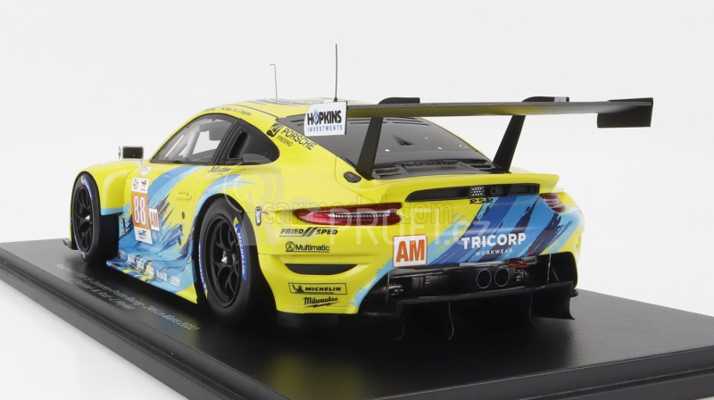 Spark-model Porsche 911 991 Rsr-19 4.2l Team Dempsey Proton Racing N 88 24h Le Mans 2022 F.poordad - M.root - J.heylen - Con Vetrina - With Showcase - Special Box 1:18 Žlutá Světle Modrá