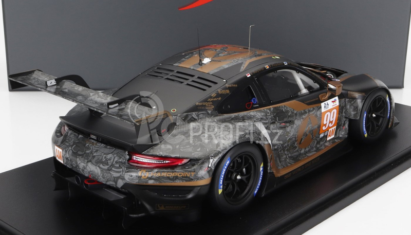 Spark-model Porsche 911 991 Rsr-19 4.2l Team Hardpoint Motorsport N 99 24h Le Mans 2022 A.haryanto - A.picariello - M.rump - Con Vetrina - With Showcase - Special Box 1:18 Black