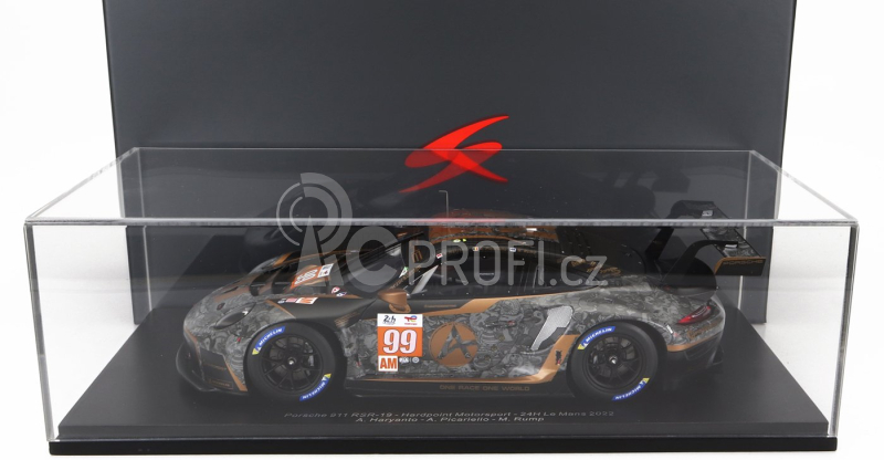 Spark-model Porsche 911 991 Rsr-19 4.2l Team Hardpoint Motorsport N 99 24h Le Mans 2022 A.haryanto - A.picariello - M.rump - Con Vetrina - With Showcase - Special Box 1:18 Black