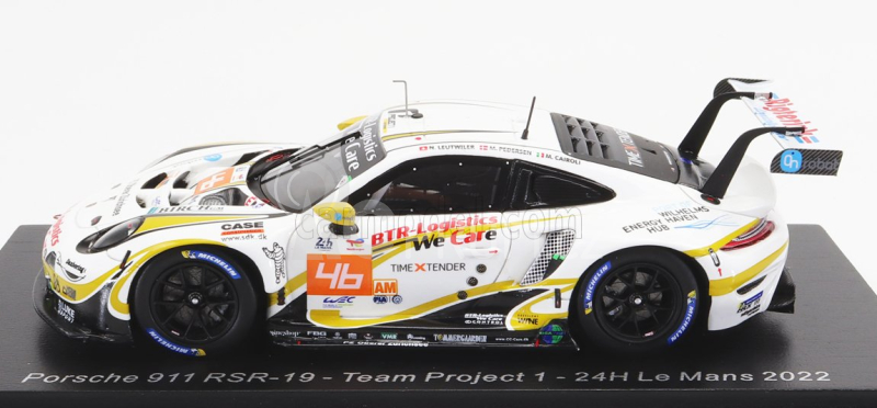 Spark-model Porsche 911 991 Rsr-19 4.2l Team Project-1 N 46 24h Le Mans 2022 M.cairoli - M.pedersen - N.leutwiler 1:43 Bílá