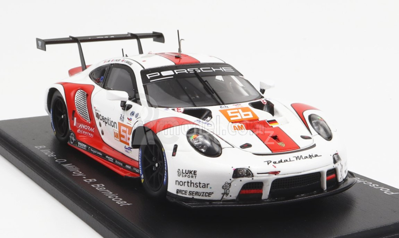 Spark-model Porsche 911 991 Rsr-19 4.2l Team Project-1 N 56 24h Le Mans 2022 B.iribe - O.millroy - B.barnicoat 1:43 Bílá Červená