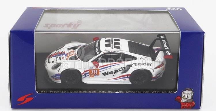 Spark-model Porsche 911 991 Rsr-19 4.2l Team Weathertech Racing N 79 2nd Lmgte Am Class 24h Le Mans 2022 C.macneil - J.andlauer - T.merril 1:64 Bílá
