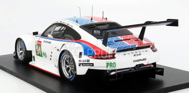 Spark-model Porsche 911 991 Rsr 4.0- Flat-6 Team Porsche Gt N 94 24h Le Mans 2019 S.muller - M.jaminet - D.olsen 1:18 Bílá