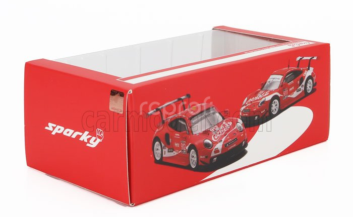 Spark-model Porsche 911 991 Rsr Team Porsche Gt Coca-cola N 911 Petit Le Mans 2019 P.pilet - N.tandy - F.makowiecki + N 912 Petit Le Mans 2018 E.bamber - L.vanthoor - M.jaminet 1:64 Červená Bílá