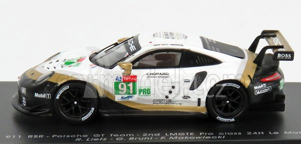 Spark-model Porsche 911 991 Rsr Team Porsche Gt N 91 24h Le Mans 2019 R.lietz - G.bruni - F.makowiecki 1:87 Bílá