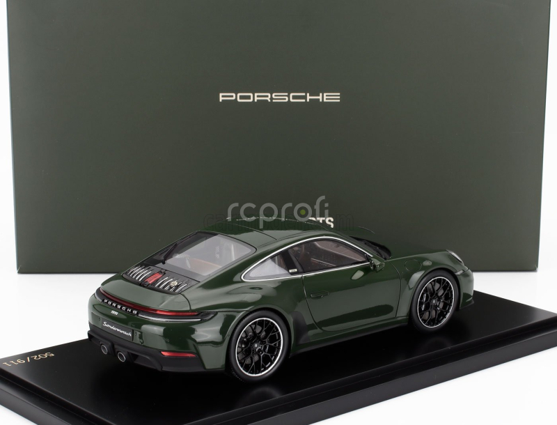 Spark-model Porsche 911 992-2 Carrera Gts Coupe Cuarenta Edition 2024 - Con Vetrina - With Showcase 1:18 Zelená
