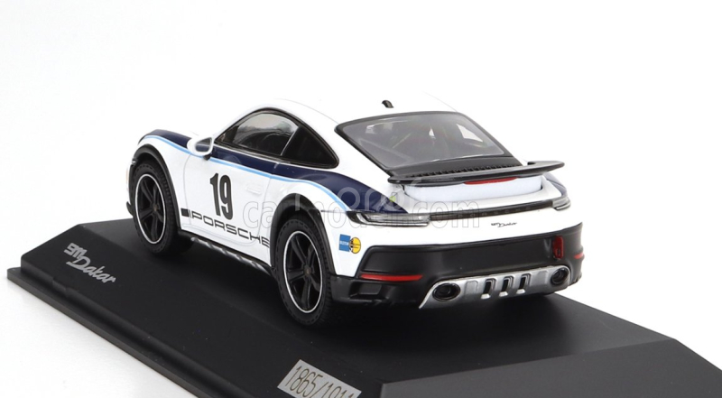 Spark-model Porsche 911 992 Coupe N 19 Rally Dakar Design 2022 1:43 Bílá Modrá