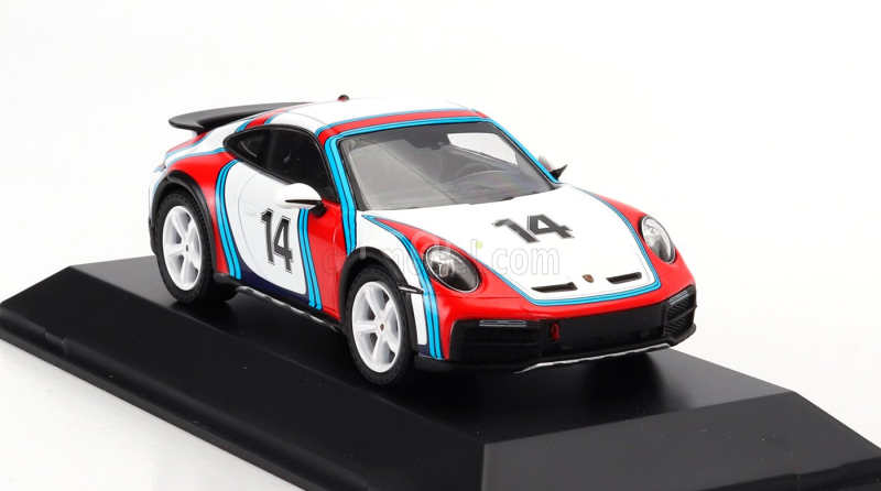 Spark-model Porsche 911 992 Dakar Coupe N 14 Martini Racing Livery 2023 1:43 Bílá Červená Modrá