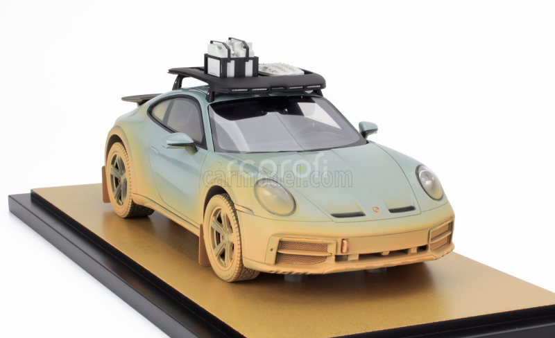 Spark-model Porsche 911 992 Dakar N 00 Ahead Coupe 2024 - Con Vetrina - With Showcase 1:18 Zelený Odstín