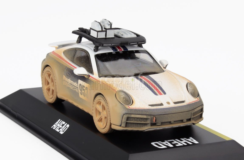 Spark-model Porsche 911 992 Dakar N 953 Ahead Coupe 2024 1:43 Bílá Modrá Červená