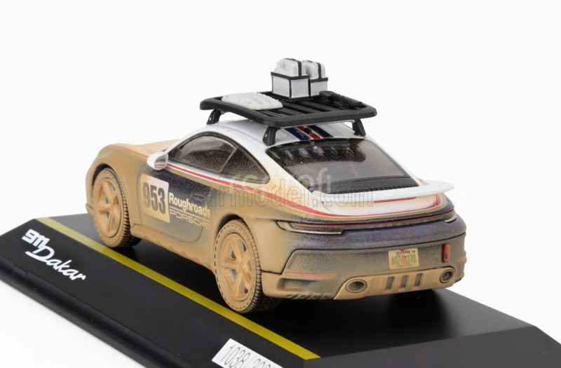 Spark-model Porsche 911 992 Dakar N 953 Ahead Coupe 2024 1:43 Bílá Modrá Červená