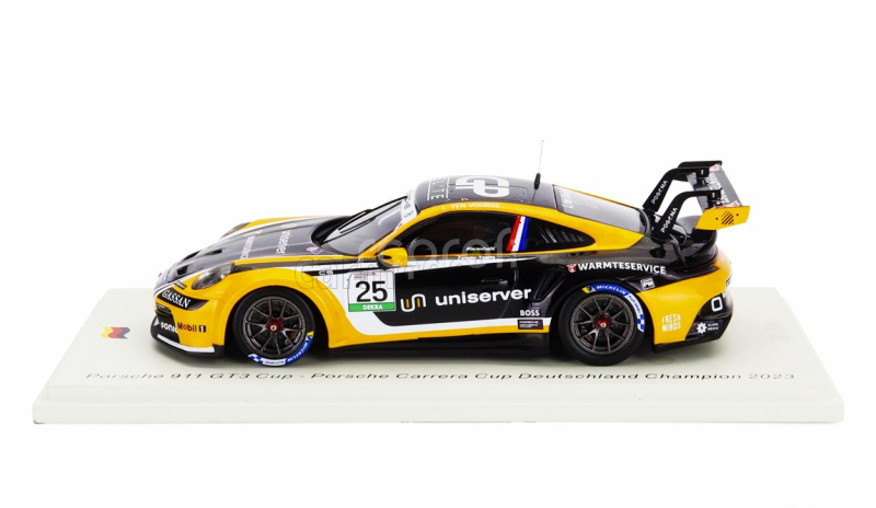 Spark-model Porsche 911 992 Gt3 Cup N 25 Porsche Carrera Cup Deutschland Champion 2023 Larry Ten Voorde 1:43 Černá Oranžová