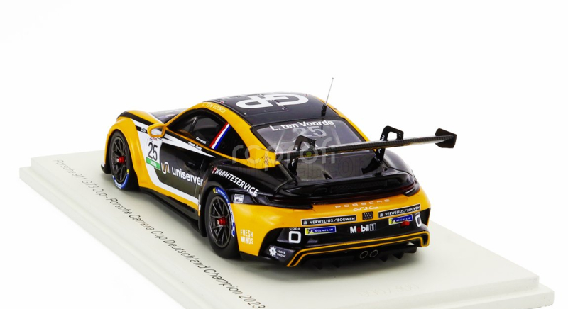 Spark-model Porsche 911 992 Gt3 Cup N 25 Porsche Carrera Cup Deutschland Champion 2023 Larry Ten Voorde 1:43 Černá Oranžová