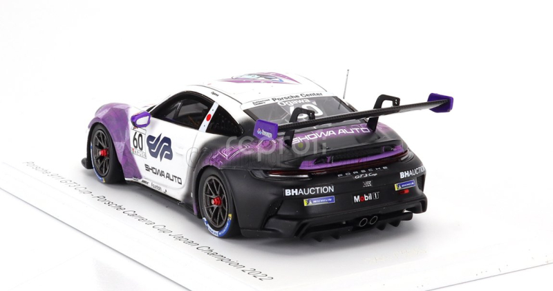 Spark-model Porsche 911 992 Gt3 Cup N 60 Porsche Carrera Cup Japan Champion 2022 Ryo Ogawa 1:43 Bílá Fialová Černá