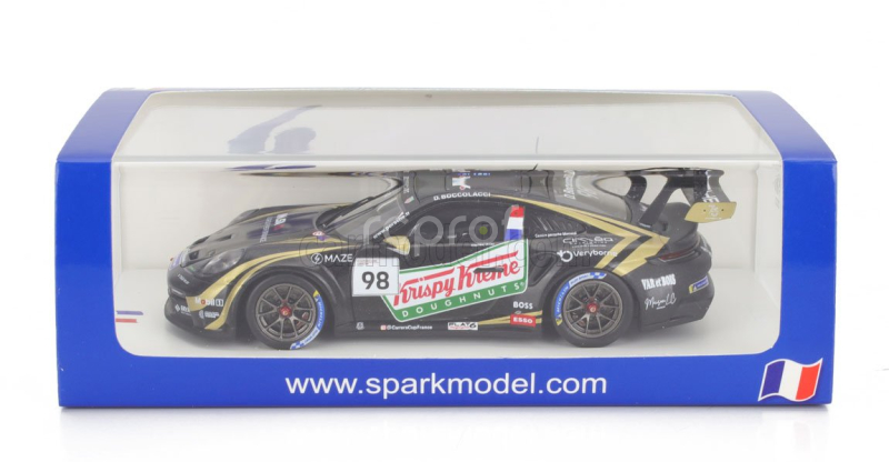 Spark-model Porsche 911 992 Gt3 Cup N 98 France Champion Porsche Carrera Cup 2023 Dorian Boccolacci 1:43 Black