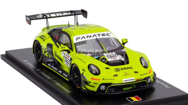 Spark-model Porsche 911 992 Gt3 R 4.2l Team Ssr Herberth N 92 24h Spa 2024 Mathieu Jaminet - Matt Campbell - Frederic Makowiecki 1:43 Zelená Černá
