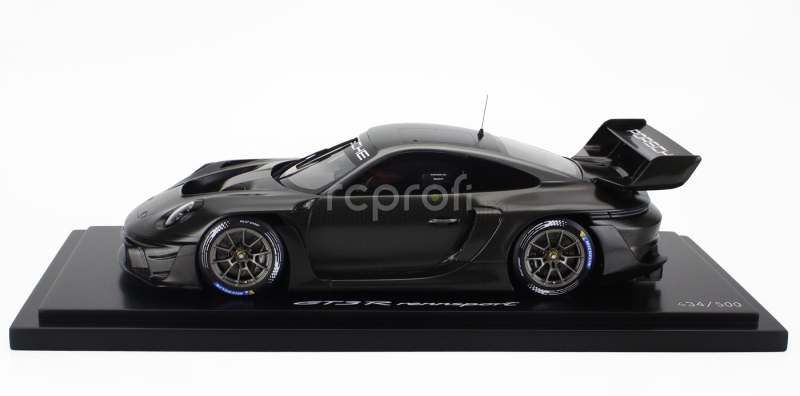 Spark-model Porsche 911 992 Gt3 R N 0 Racing Coupe 2023 - Con Vetrina - With Showcase 1:18 Carbon Black
