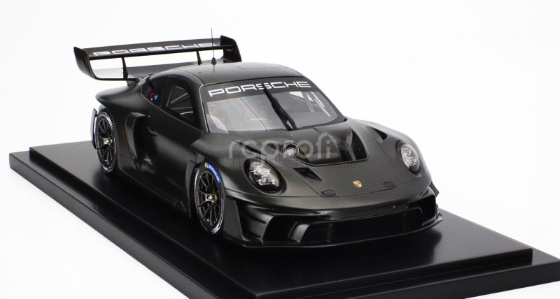 Spark-model Porsche 911 992 Gt3 R N 0 Racing Coupe 2023 - Con Vetrina - With Showcase 1:18 Carbon Black