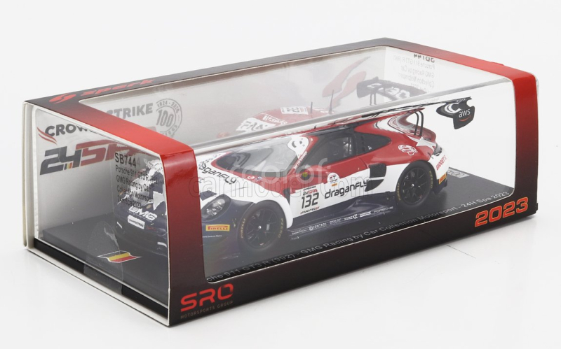 Spark-model Porsche 911 992 Gt3 R Team Gmg Racing N 132 24h Spa 2023 K.wadhington - J.sofronas - P.long - J.bleekemolen 1:43 Červená Bílá Modrá