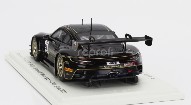 Spark-model Porsche 911 992 Gt3 R Team Herbert Motorsport N 91 24h Spa 2023 R.bohn - K.van Berlo - A.renauer - R.renauer 1:43 Black