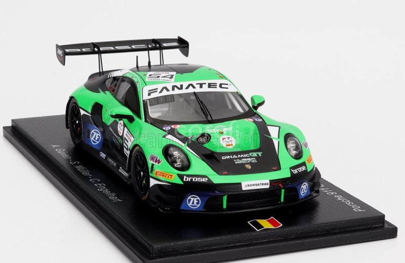 Spark-model Porsche 911 992 Gt3 R Team Huber Racing N 54 24h Spa 2023 A.guven - S.muller - C.engelhart 1:43 Zelená Černá