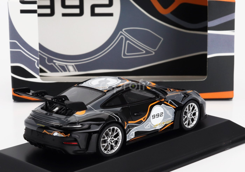 Spark-model Porsche 911 992 Gt3 Rs Coupe N 992 Weissach Test Track 2023 1:43 Černá Stříbrná Oranžová