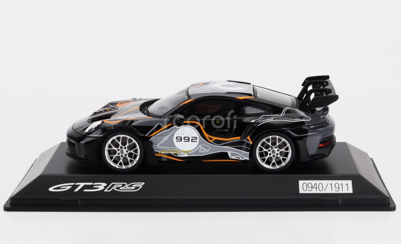 Spark-model Porsche 911 992 Gt3 Rs Coupe N 992 Weissach Test Track 2023 1:43 Černá Stříbrná Oranžová