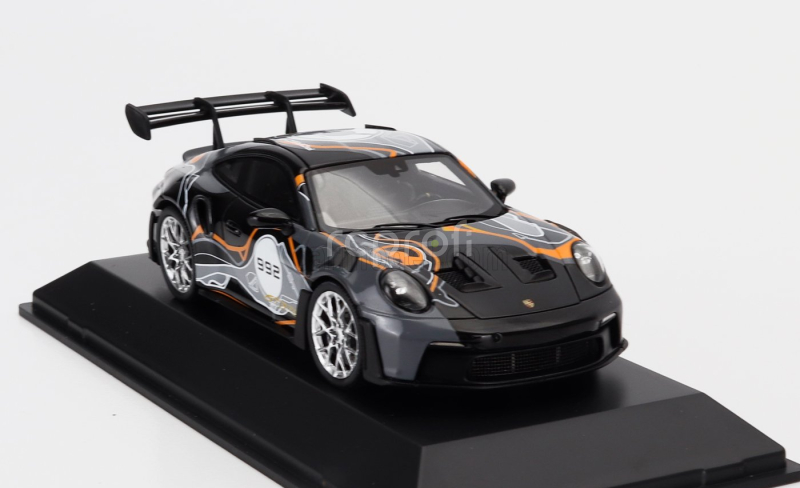 Spark-model Porsche 911 992 Gt3 Rs Coupe N 992 Weissach Test Track 2023 1:43 Černá Stříbrná Oranžová