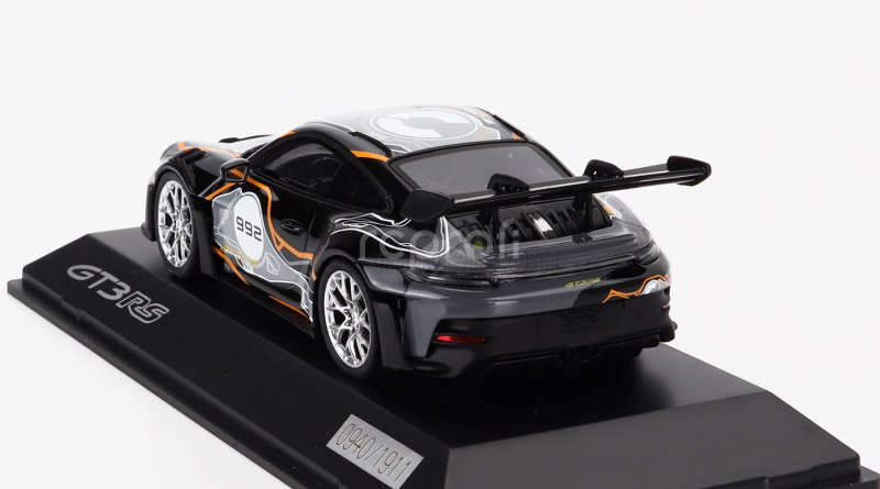 Spark-model Porsche 911 992 Gt3 Rs Coupe N 992 Weissach Test Track 2023 1:43 Černá Stříbrná Oranžová