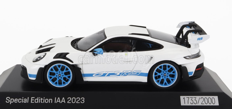Spark-model Porsche 911 992 Gt3 Rs Iaa Monaco 2023 1:43 Bílá Modrá