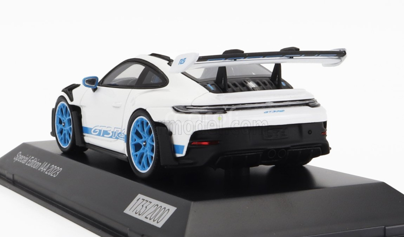 Spark-model Porsche 911 992 Gt3 Rs Iaa Monaco 2023 1:43 Bílá Modrá