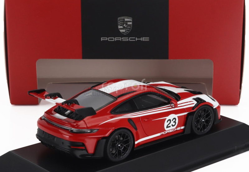 Spark-model Porsche 911 992 Gt3 Rs N 23 Coupe Salzburg Livery 2023 1:43 Červená Bílá