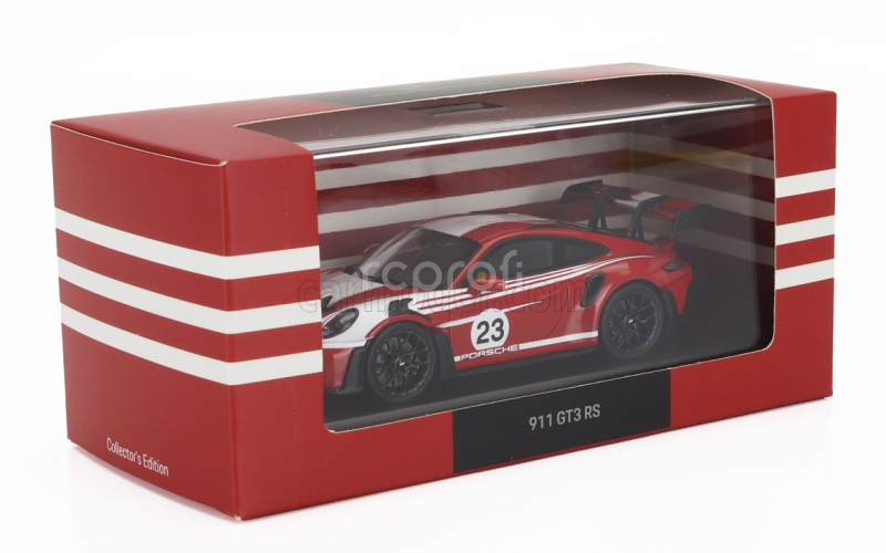 Spark-model Porsche 911 992 Gt3 Rs N 23 Coupe Salzburg Livery 2023 1:43 Červená Bílá