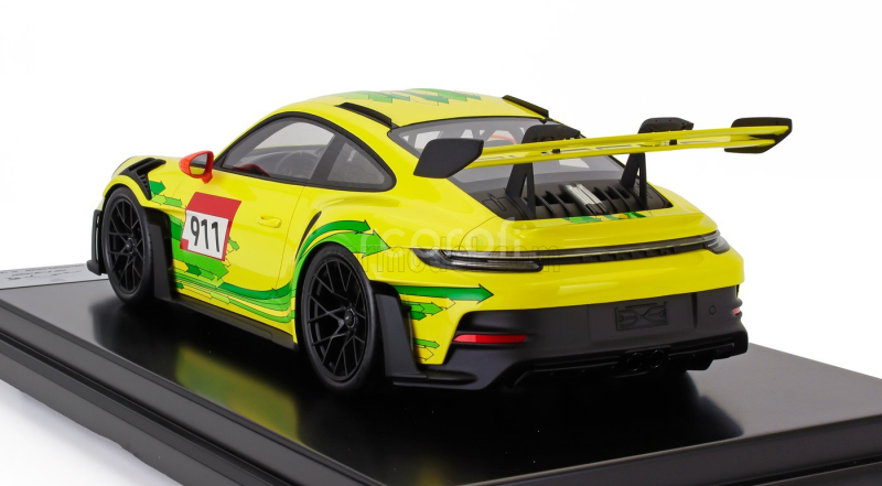 Spark-model Porsche 911 992 Gt3 Rs N 911 Coupe 2023 - Con Vetrina - With Showcase 1:12 Žlutá Zelená