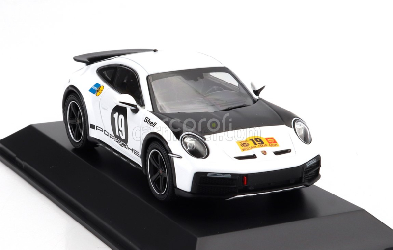 Spark-model Porsche 911 992 N 19 Rally Dakar (livery 1971) Coupe 2023 1:43 Bílá Černá