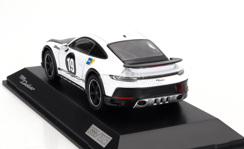 Spark-model Porsche 911 992 N 19 Rally Dakar (livery 1971) Coupe 2023 1:43 Bílá Černá