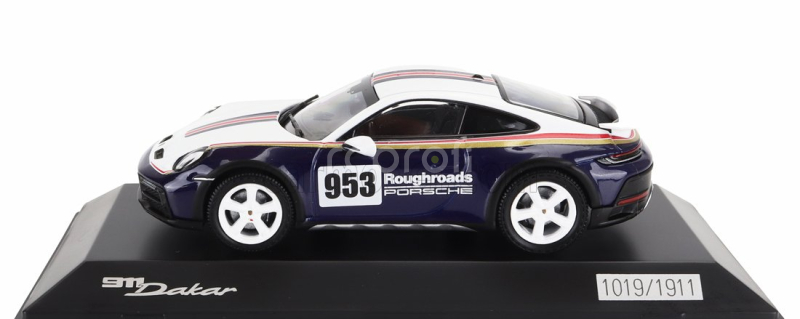 Spark-model Porsche 911 992 N 953 Rally Dakar Roughroads Design Paket Coupe 2023 1:43 Bílá Modrá
