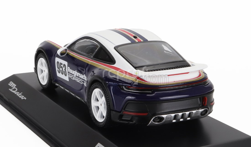Spark-model Porsche 911 992 N 953 Rally Dakar Roughroads Design Paket Coupe 2023 1:43 Bílá Modrá