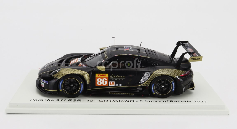 Spark-model Porsche 911 992 Rsr-19 Team Gr Racing N 86 8h Baharain 2023 Micheal Wainwright - Riccardo Pera - Benjamin Barker 1:43 Černé Zlato
