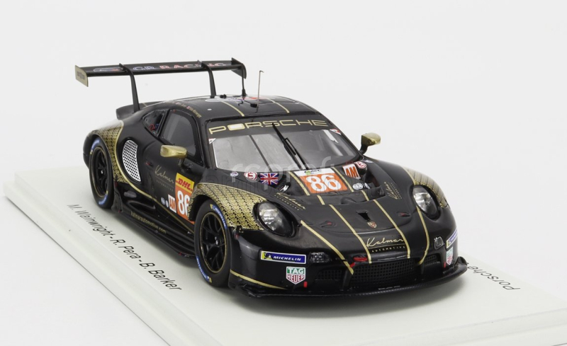 Spark-model Porsche 911 992 Rsr-19 Team Gr Racing N 86 8h Baharain 2023 Micheal Wainwright - Riccardo Pera - Benjamin Barker 1:43 Černé Zlato