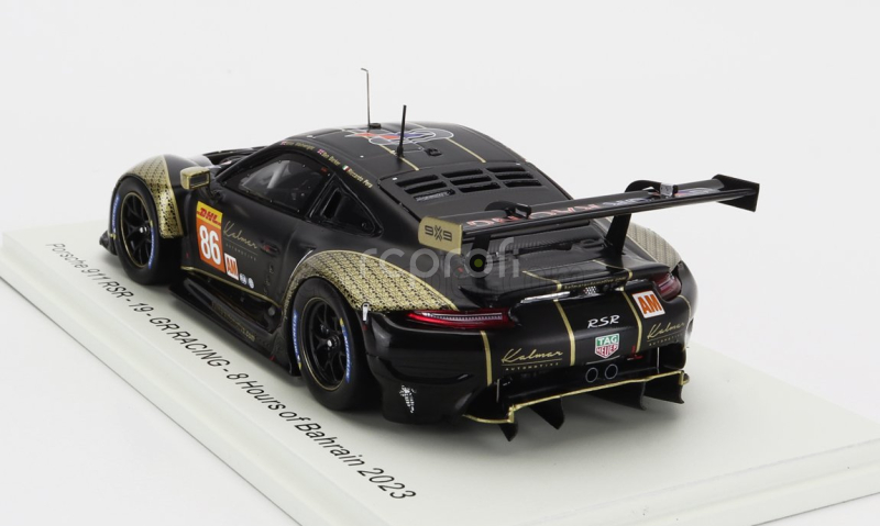 Spark-model Porsche 911 992 Rsr-19 Team Gr Racing N 86 8h Baharain 2023 Micheal Wainwright - Riccardo Pera - Benjamin Barker 1:43 Černé Zlato