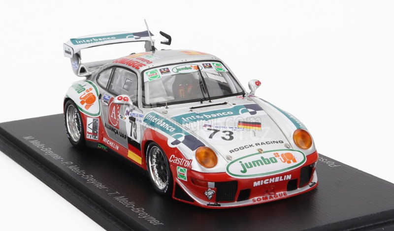 Spark-model Porsche 911 993 Gt2 3.6l Turbo Team Roock Racing N 73 24h Le Mans 1997 M.mello-breyner - P.bello-breyner - T.mello-breyner 1:43 Bílá Modrá Červená